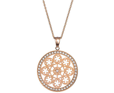 Preciosa - Pozlacený náhrdelník s krystaly Rosette 7239P00