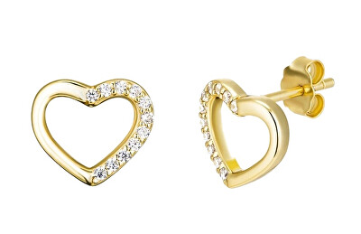 Preciosa - Srdíčkové náušnice s kubickou zirkonií True Love Royal Lagoon 5437Y00