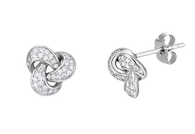 Preciosa - Stříbrné náušnice Triquetra s kubickou zirkonií Dune Royal Lagoon 5435 00