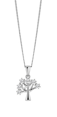 Preciosa - Stříbrný náhrdelník Strom života s kubickými zirkony 5376 00