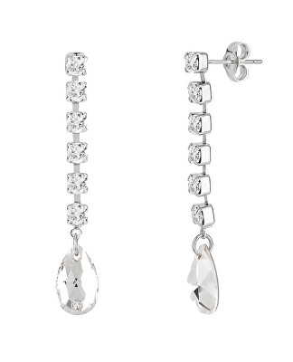 Preciosa - Třpytivé štrasové náušnice Crystal Drop s českým křišťálem Preciosa 2319 00