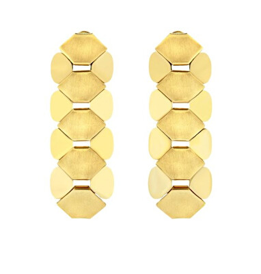BREIL - Extravagantní pozlacené náušnice Hexagonia TJ3636
