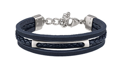 BREIL - Modrý kožený náramek B Mix TJ3087