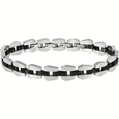 BREIL - Nadčasový ocelový náramek pro muže Ceramic Brick TJ3425