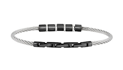 BREIL - Stylový bicolor náramek pro muže Loop TJ3438
