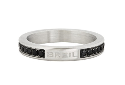 BREIL - Stylový ocelový prsten se zirkony Light Row TJ336