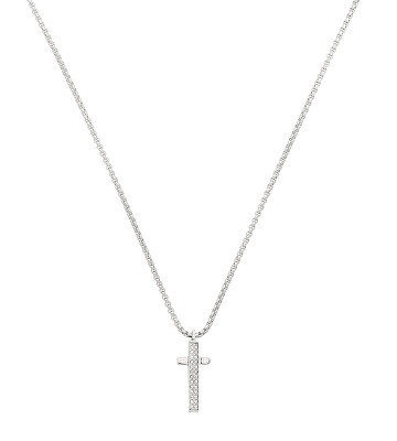 BREIL - Stylový pánský náhrdelník s křížkem Light Row TJ3360