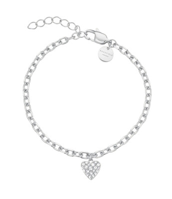 Rosefield - Dámsky oceľový náramok s kryštálmi Chunky Heart JBCHS-J1322
