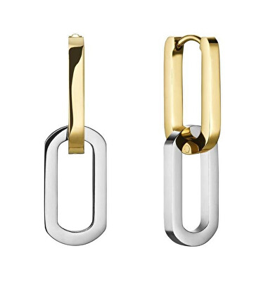 Rosefield - Minimalistické bicolor náušnice z oceli 2v1 JEDLG-J712