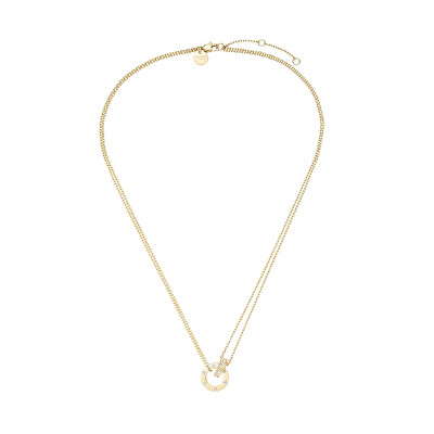 Rosefield - Pozlacený náhrdelník se Swarovski krystaly Love Connection JNLCG-J1315