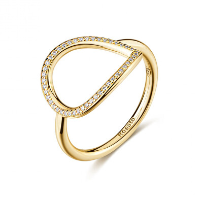 Rosato - Designový pozlacený prsten s kubickými zirkony Sofia RZSO40