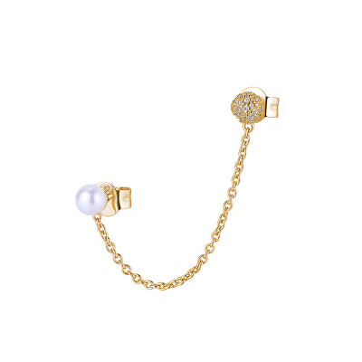 Rosato - Módní pozlacená single náušnice s perlou Azzurra RZAZ026