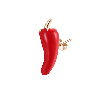 Rosato - Pozlacená single náušnice Chilli paprička Storie RZO029