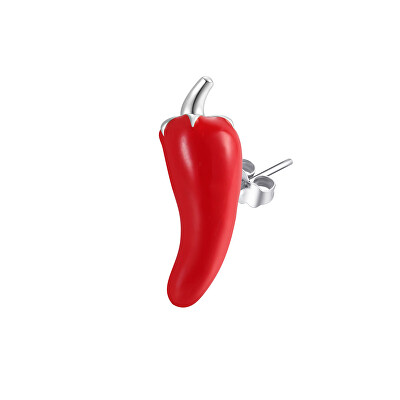 Rosato - Stříbrná single náušnice Chilli paprička Storie RZO029R