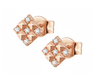 Rosato - Csillogó bronz fülbevaló Cubica RZO039