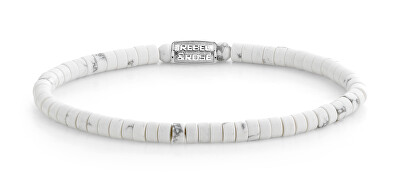 Rebel&Rose - Bílý korálkový náramek Virgin White RR-40081-S