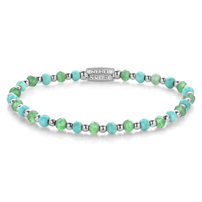 Rebel&Rose - Korálkový náramek Blue Green Adventure RR-40144-S