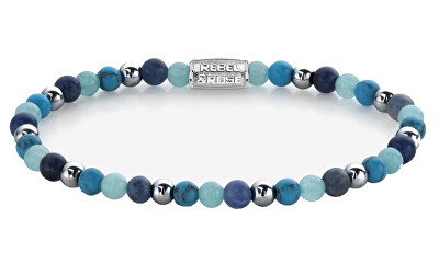 Rebel&Rose - Korálkový náramek Blue Summer Vibes II RR-40054-S