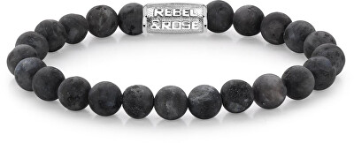 Rebel&Rose - Korálkový náramek Matt Grey Seduction RR-80025-S