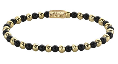 Rebel&Rose - Korálkový náramek Mix Black Madonna RR-40061-G