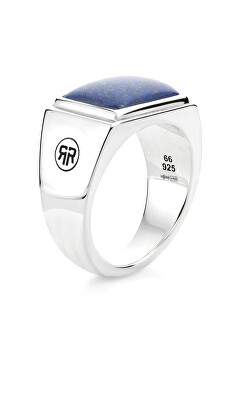 Rebel&Rose - Nadčasový stříbrný prsten Square Lapis Lowneck RR-RG033-S