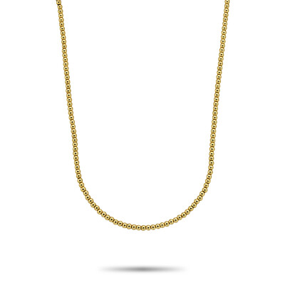Rebel&Rose - Pozlacený korálkový náhrdelník Yellow Gold Only RR-NL044-G-40