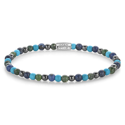 Rebel&Rose - Slušivý korálkový náramek Blue Nights RR-40148-S