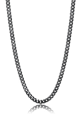 S'Agapõ - Černý ocelový řetízek Ripple SRP02