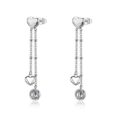 S'Agapõ - Dlouhé ocelové náušnice s přívěsky Aurora SAR70