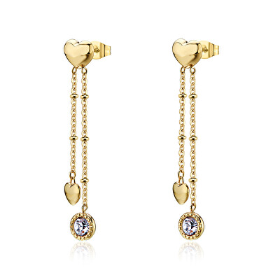 S'Agapõ - Dlouhé pozlacené náušnice s přívěsky Aurora SAR71