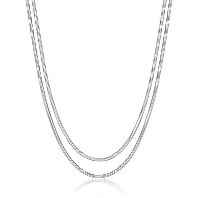 S'Agapõ - Dvojitý luxusní náhrdelník z oceli Hádek Chunky SHK110