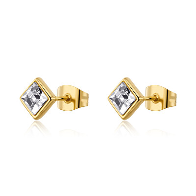 S'Agapõ - Elegantní pozlacené náušnice s krystaly Luce SCE57