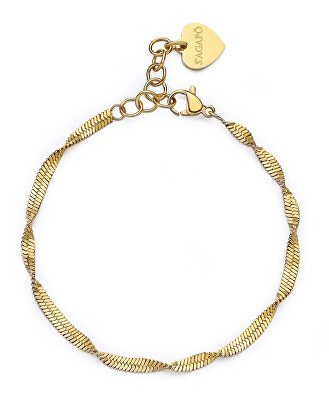S'Agapõ - Elegantní pozlacený náramek Hádek Chunky SHK52
