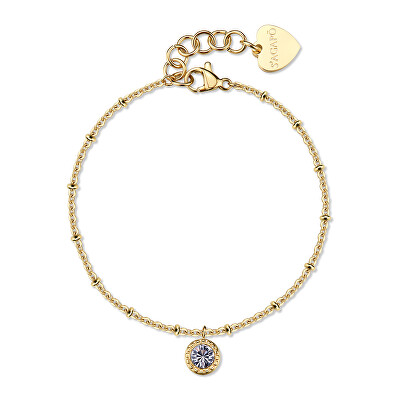 S'Agapõ - Jemný pozlacený náramek s krystalem Aurora SAR63