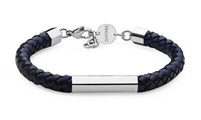 S'Agapõ - Kožený náramek pro muže Ripple SRP75