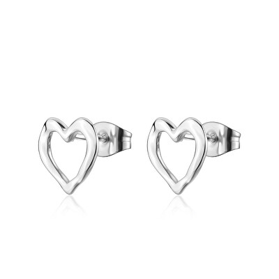 S'Agapõ - Luxusní ocelové náušnice ve tvaru srdce Emotion SMO21