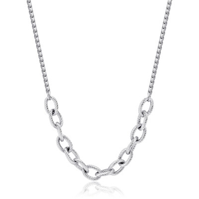 S'Agapõ - Moderní ocelový náhrdelník Chunky SHK61