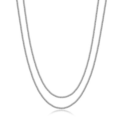 S'Agapõ - Nádherný ocelový dvojitý náhrdelník Chunky SHK104