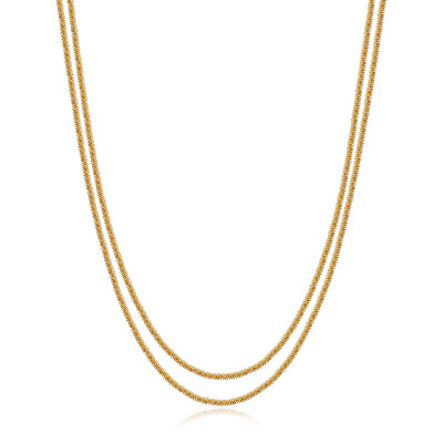 S'Agapõ - Nádherný pozlacený dvojitý náhrdelník Chunky SHK105