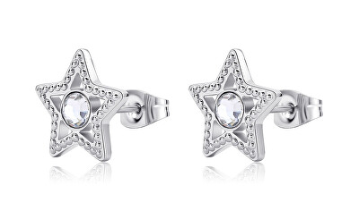 S'Agapõ - Ocelové náušnice Hvězdičky Lucky Light SKT49