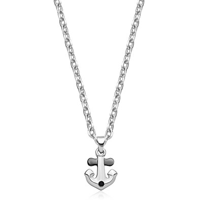 S'Agapõ - Ocelový pánský náhrdelník Kotva Nautika SNK05