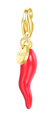S'Agapõ - Originální pozlacený přívěsek Cornicello Happy SHA374