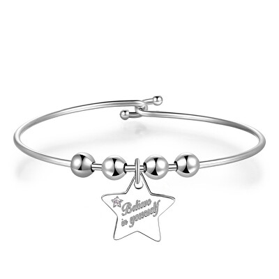 S'Agapõ - Pevný ocelový náramek Believe in yourself Be My Always SBM37