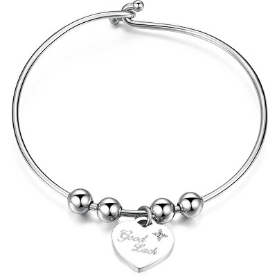 S'Agapõ - Pevný ocelový náramek Be My Always Good Luck SBM20