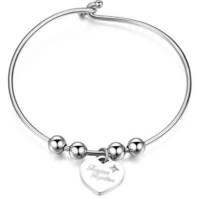 S'Agapõ - Pevný ocelový náramek Be My Always Forever Together SBM21