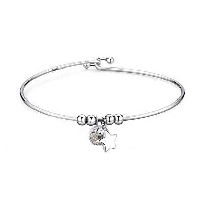 S'Agapõ - Pevný ocelový náramek s krystalem Lucky Light SKT31