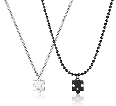 S'Agapõ - Sada partnerských ocelových náhrdelníků Puzzle Me + You SEY01