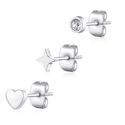 S'Agapõ - Sada tří single náušnic Love CLICK SCK163
