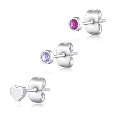 S'Agapõ - Sada tří single náušnic Love CLICK SCK164