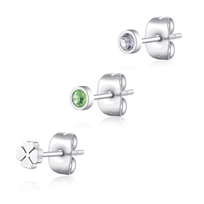 S'Agapõ - Sada tří single náušnic Lucky CLICK SCK162